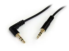 30cm 3,5mm Slim naar Haaks Stereo Audiokabel M/M