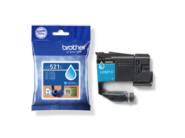 Inktcartridge Brother LC-521C blauw