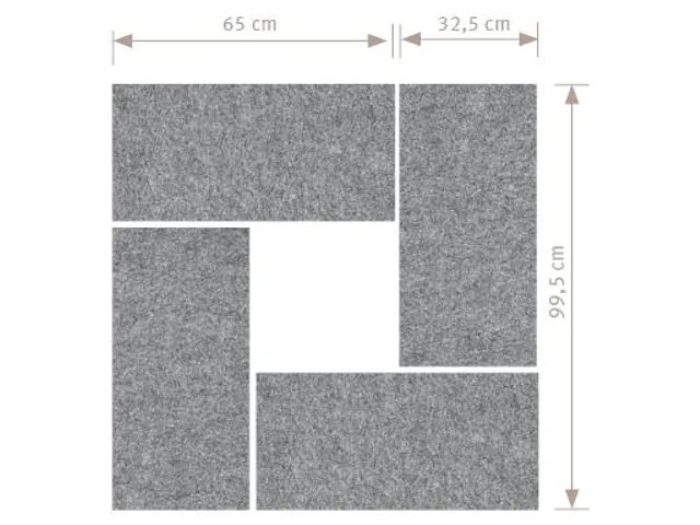 panneau mural acoustique HxLxl 25x650x325mm