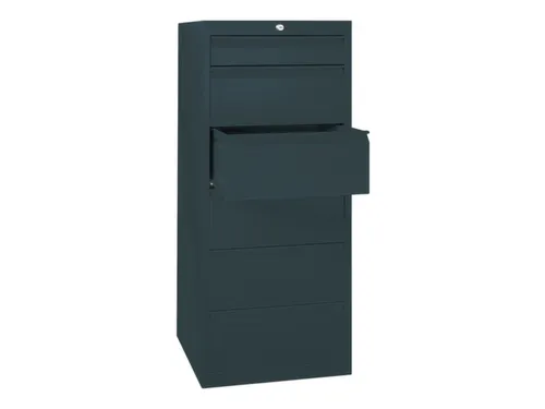 ladekast HxBxD 1000x500x600mm 8laden slot RAL7035 front RAL5010