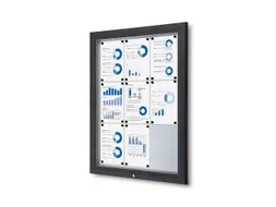 Vergrendelbaar vitrine mededelingenbord Outdoor 9xA4 Antraciet