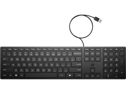 HP Desktop 320K toetsenbord bedraad QWERTY Zwart