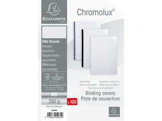 PK100 inbindkaft CHROME 230g A4 wit OMOLUX 250g A4 wit - 3