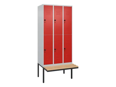 Dubbeldekse dekenkist,HxBxD 2120x900x815mm,3x2vak.,vak B 300mm