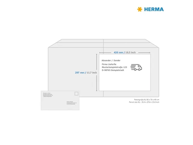 Etiquette HERMA 8692 Premium A3 420x297mm Blanc 100 pièces
