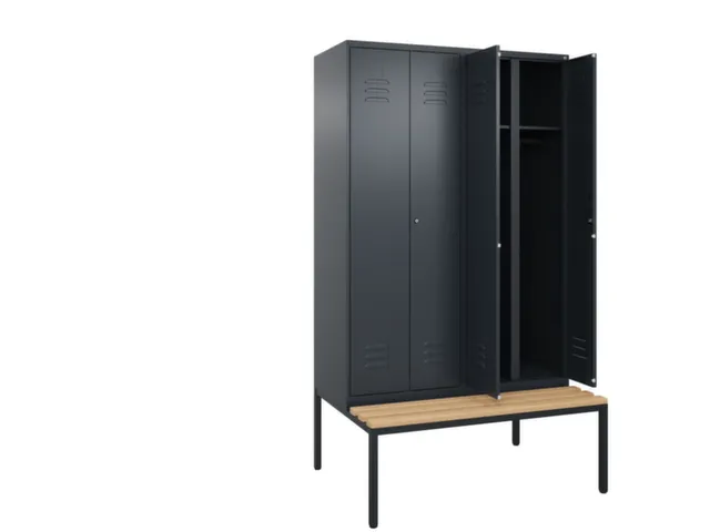 locker voor scheiding van kleding,HxBxD 2120x1200x815mm,4vak