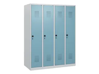 schoollocker,HxBxD 1530x1200x500mm,4vak,vak B 300mm,draaigrendel - 2