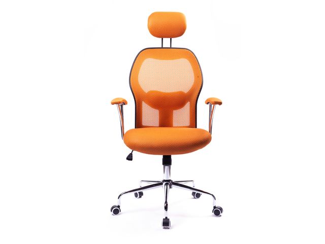 oppakken Manier alliantie Moderne bureaustoel in hoogte verstelbaar oranje stof netrug |  KantoorBureaustoel.nl