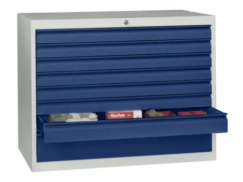ladekast HxBxD 800x715x600mm 8laden slot RAL7035 front RAL5010