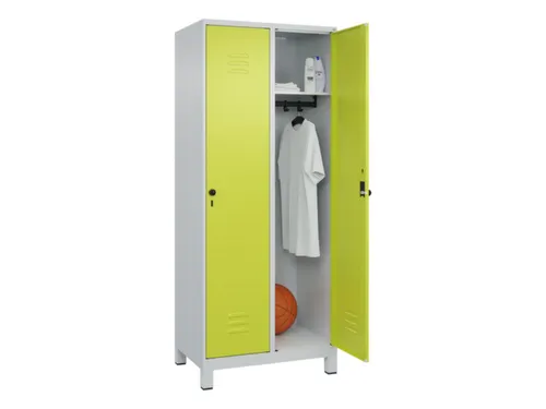 locker,HxBxD 1950x800x500mm,2vak,vak B 400mm,draaigrendel,voeten