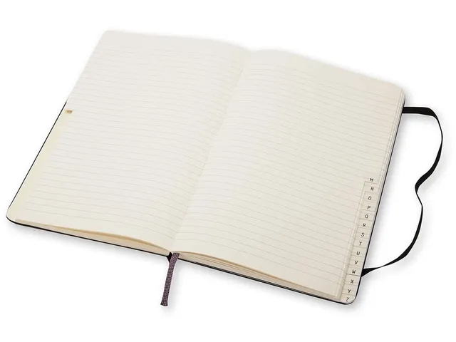 Adresboek Moleskine Large 130x210mm hard cover lijn zwart