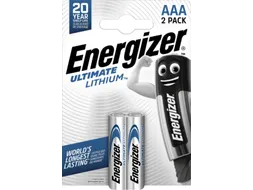 batterijen Lithium AAA, blister van 2 stuks
