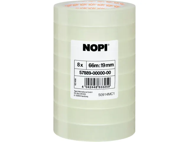 Tesa Nopi Zelfklevende Folie Transparant 19mmX66m 8 stuks
