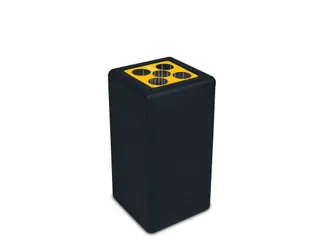 Circulaire Bekerbak BrickBin Cups 65 Liter Zwart Geel - 1