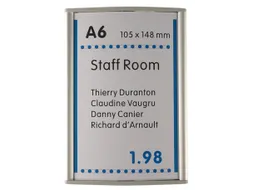 Menoor Deurbord Premium Gebogen A6