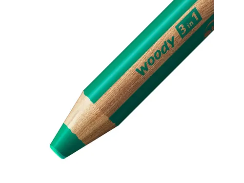 Kleurpotloden STABILO 880 woody 3 in 1 multitalent groen