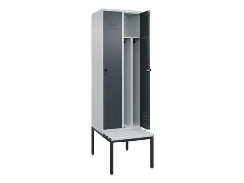 locker voor scheiding van kleding,HxBxD 2120x600x815mm,2vak