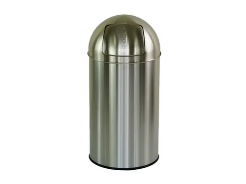 RVS afvalbakken,50l,HxØ 730x350mm,binnenbak staal
