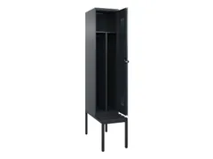 locker met bank,voor scheiding van kleding,HxBxD 2120x400x815mm,1vak