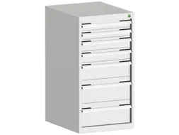 ladekast HxBxD 1000x525x525mm 7laden romp RAL7035 front RAL7035