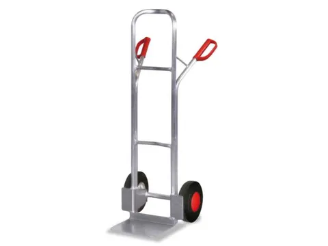 Steekwagen Aluminium Kratten 200kg 1305x572mm Massief Rubber Banden