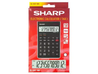 Calculator Sharp EL125TWH zwart-wit desk 12 digit - 3