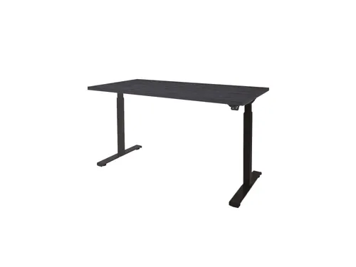 Dextro Basic Zit-sta Bureau Elektrisch 180x90 houtprint schaduw zwart