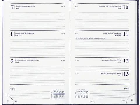 Agenda 2027 Brepols Saturnus Lima 7dagen/2pagina's blauw