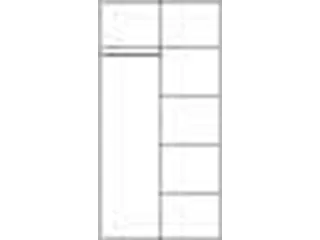 Garderobekast 1950x930x500mm Hoedenplank Kledingstang 4legborden - 4