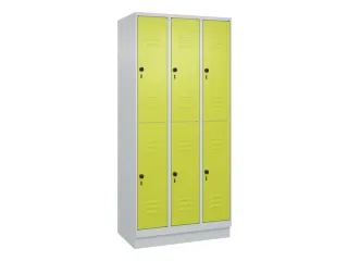 dubbeldekse locker,HxBxD 1950x900x500mm,3x2vak.,vak B 300mm - 1