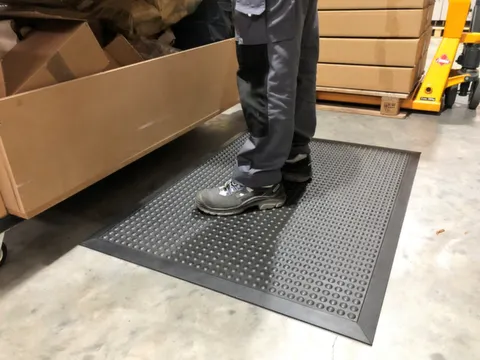 werkplekmat,mat,HxLxB 15x900x600mm,natuurrubber,genopt,antislip