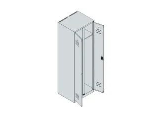 wasgoedverdeelkast,HxBxD 1850x600x500mm,vak B 300mm,draaigrendel - 4