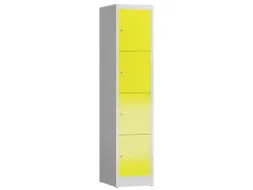 Lockerkast 1800x415x500mm 1x4 vakken cilinderslot, sokkel, RAL1018
