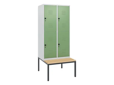 Dubbeldekse dekenkist,HxBxD 1950x800x815mm,2x2vak.,vak B 400mm