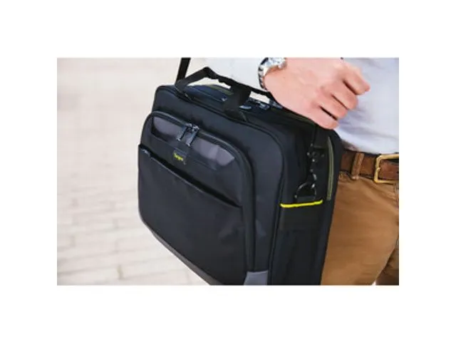 CityGear 15.6 inch Topload Case laptoptas zwart polyester