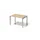 In hoogte verstelbaar bureau,HxBxD 650-850x1200x800mm,blad esdoorn