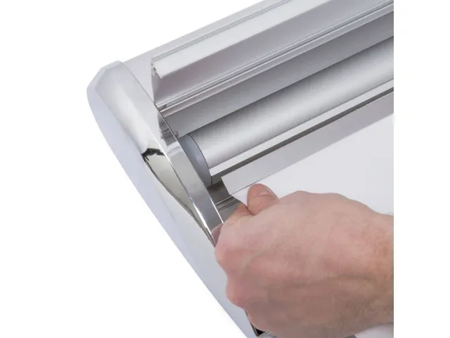 Roll-Banner Deluxe 100x160-225 cm Zilver