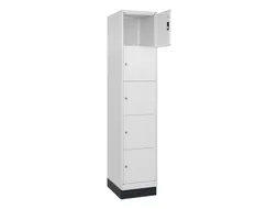 lockerkast,HxBxD 1950x400x500mm,1x5vakken,vak B 400mm,cil.-slot,sokkel