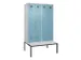 armoire vestiaire avec banc noir et blanc,HxlxP 2120x1200x815mm