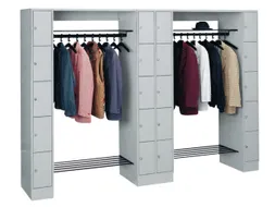 Garderobe Vakkenkastsysteem 1950x2840x480mm 20 Vakken 20 Hangers