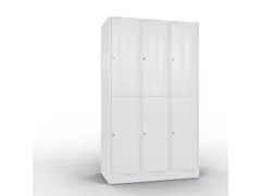 lockerkast 1950x1150x640mm 3x2 vakken romp RAL7035 front RAL7035