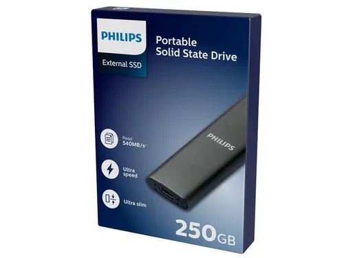 Philips External SSD 250 GB Ultra Speed Space Grey