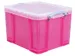Transparante Opbergdoos 35 Liter Roze