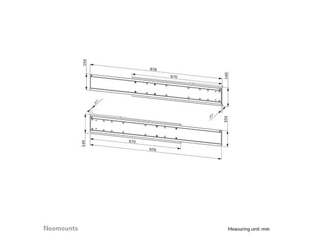 Neomounts MOVE ADM-875BL2 Screen adapter van 1 naar 2 schermen - 42-65