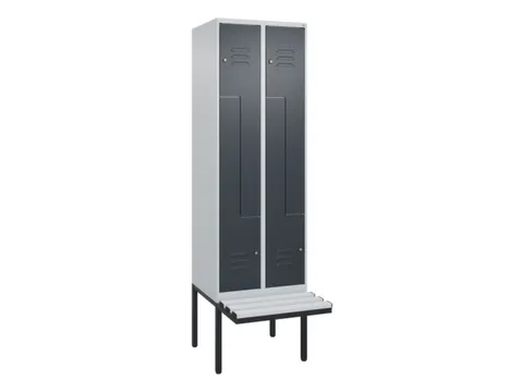 Z-garderobekast,HxBxD 2120x600x815mm,2vak,vak B 300mm,cil.-slot