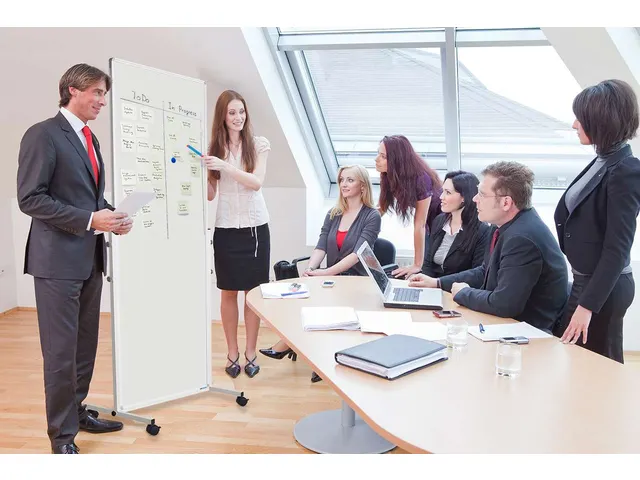 Dubbelzijdig Whiteboard 180x75cm Mobiel Staal Wit Profiel