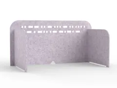 Akoestisch PET-vilt scheidingsscherm M 100x55cm lichtgrijs