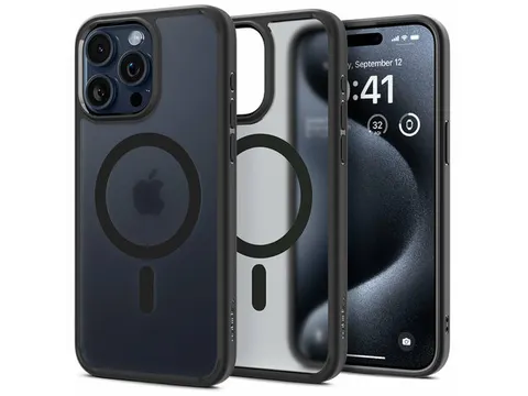 Spigen Ultra Hybrid MagSafe iPhone 15 Pro hoesje frost zwart