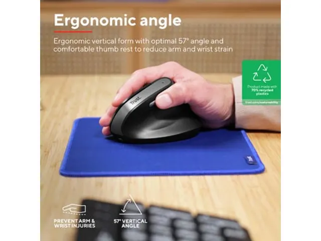 Bayo II draadloze ergonomische muis rechtshandig