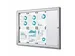 Vergrendelbaar Muurvitrine Indoor/Outdoor Brandwerend 8xA4 Zilver